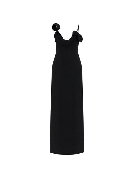 Long Dress With Sculptural Neckline