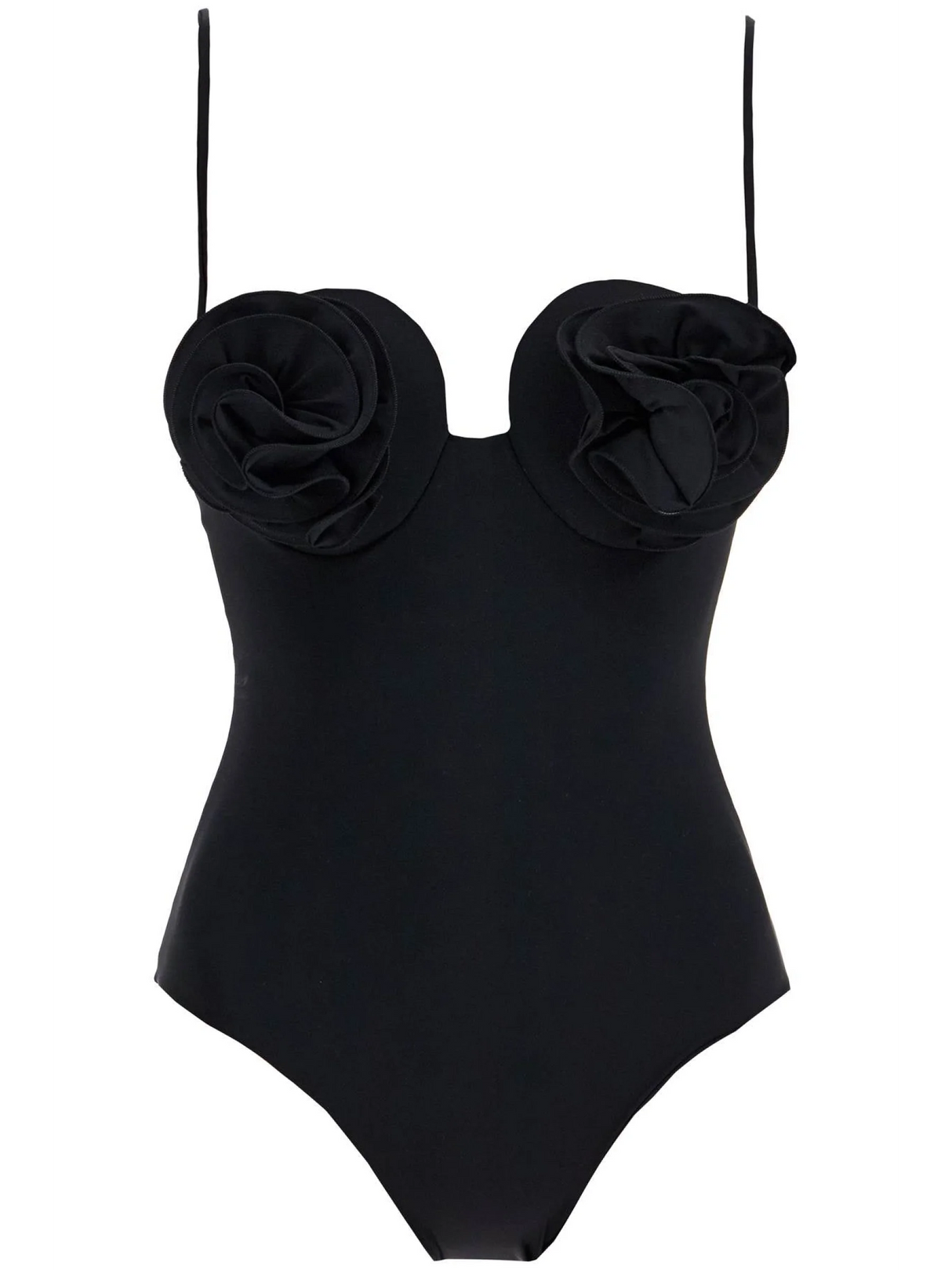 Strapless Ruched Floral Swimsuit-Magda Butrym-JOHN JULIA