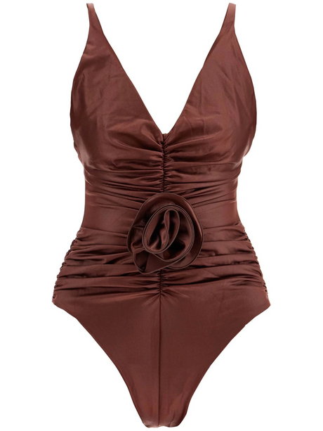 Ruffled Ruched One-Piece Swimsuit-Magda Butrym-JOHN JULIA