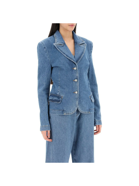 Single-Breasted Jacket In Denim MAGDA BUTRYM JOHN JULIA.