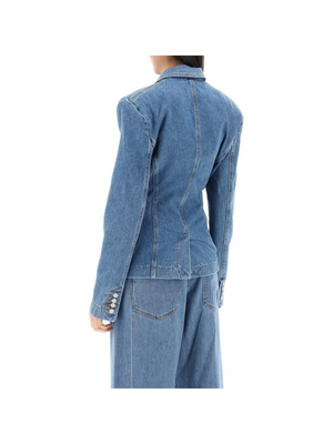 Single-Breasted Jacket In Denim MAGDA BUTRYM JOHN JULIA.