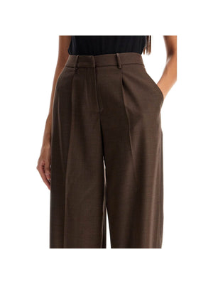 Wide Stretch Wool Trousers