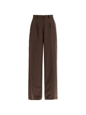 Wide Stretch Wool Trousers