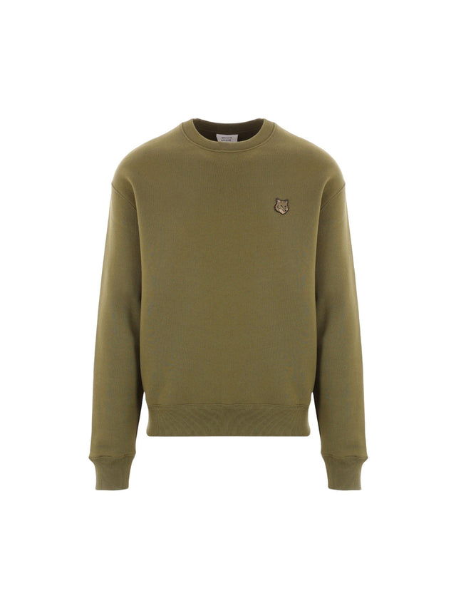 Bold Fox Head Patch Jersey Sweatshirt-MAISON KITSUNÉ-JOHN JULIA