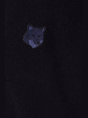 Bold Fox Head Patch Wool Sweater-MAISON KITSUNÉ-JOHN JULIA