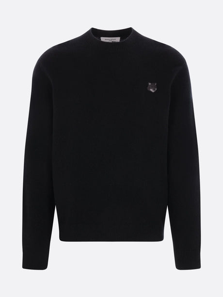 Bold Fox Head Patch Wool Sweater-MAISON KITSUNÉ-JOHN JULIA