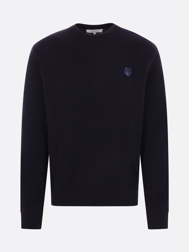 Bold Fox Head Patch Wool Sweater-MAISON KITSUNÉ-JOHN JULIA