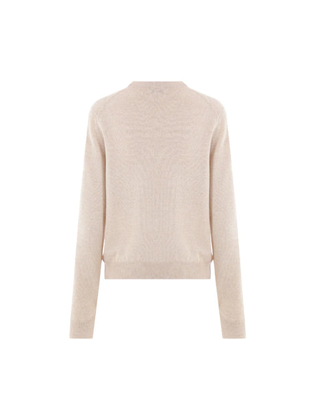 MAISON KITSUNÉ-Bold Fox Head Patch Wool Sweater-JOHN JULIA