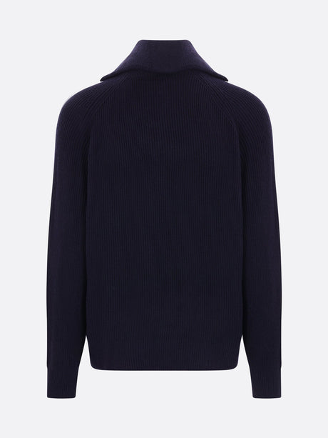 Bold Fox Head Wool Blend Half-zip Sweater-MAISON KITSUNÉ-JOHN JULIA