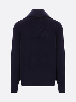 Bold Fox Head Wool Blend Half-zip Sweater-MAISON KITSUNÉ-JOHN JULIA