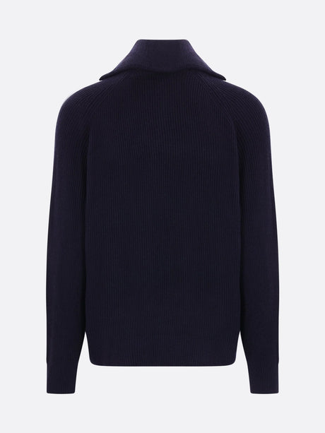 Bold Fox Head Wool Blend Half-zip Sweater-MAISON KITSUNÉ-JOHN JULIA