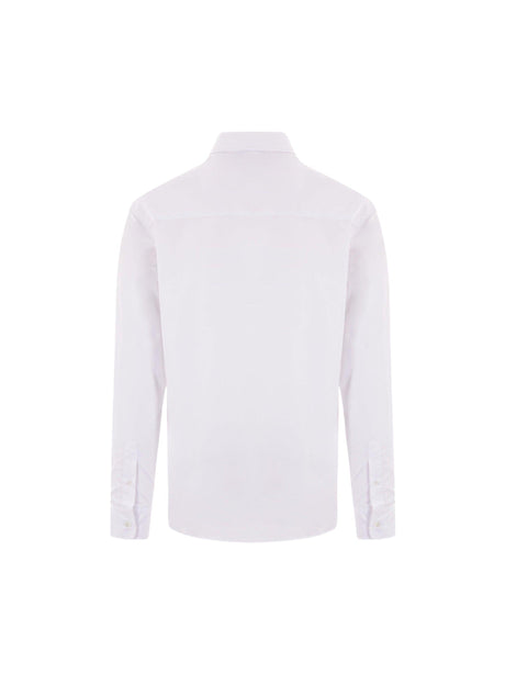 Contour Fox Head Patch Poplin Shirt-MAISON KITSUNÉ-JOHN JULIA