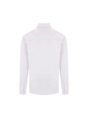 Contour Fox Head Patch Poplin Shirt-MAISON KITSUNÉ-JOHN JULIA