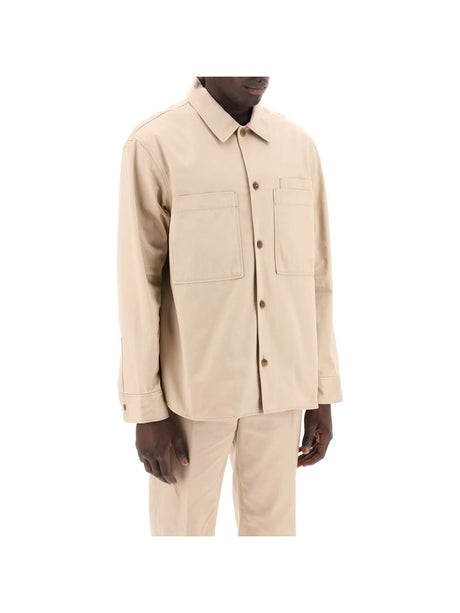 MAISON KITSUNÉ-Cotton Gabardine Overshirt-JOHN JULIA