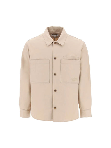 MAISON KITSUNÉ-Cotton Gabardine Overshirt-JOHN JULIA