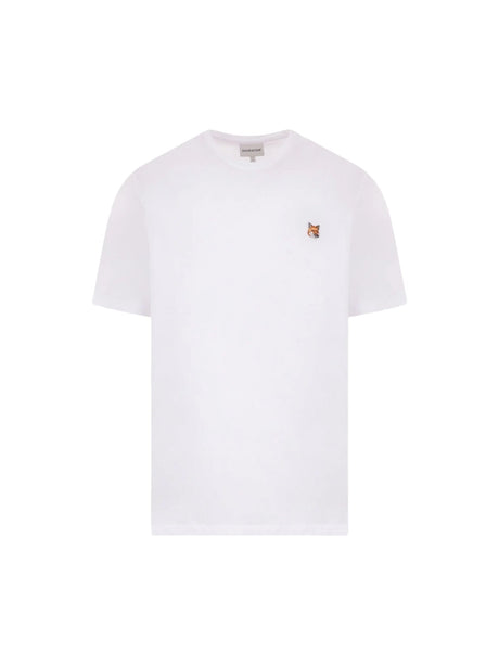 MAISON KITSUNÉ-Cotton T-shirt Fox Head Logo Patch-JOHN JULIA