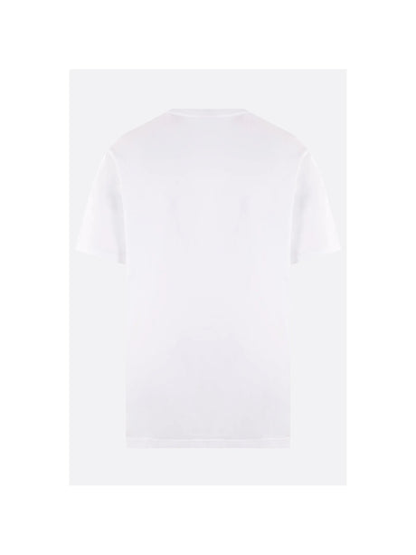 Cotton T-shirt With Logo Patch-MAISON KITSUNÉ-JOHN JULIA