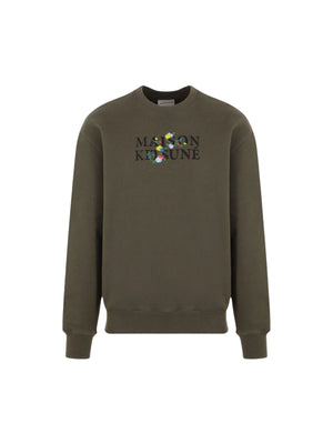 Flowers Fleece Sweatshirt-MAISON KITSUNÉ-JOHN JULIA