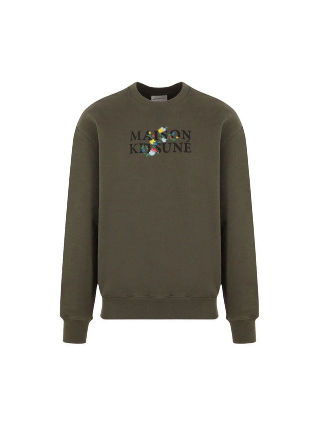 Flowers Fleece Sweatshirt-MAISON KITSUNÉ-JOHN JULIA