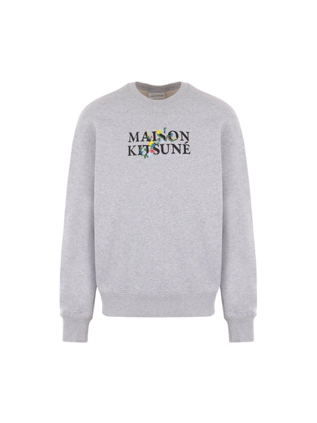 Flowers Fleece Sweatshirt-MAISON KITSUNÉ-JOHN JULIA