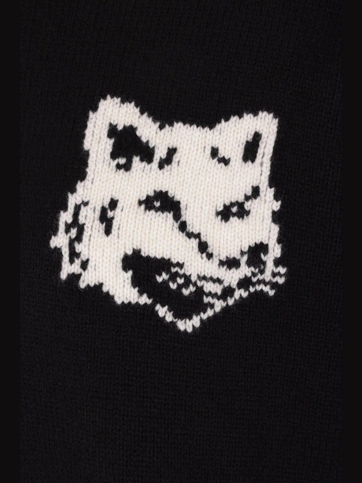 MAISON KITSUNÉ-Fox Head Intarsia Wool Sweater-JOHN JULIA