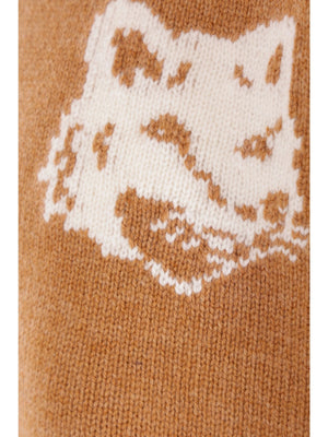 Fox Head Intarsia Wool Sweater-MAISON KITSUNÉ-JOHN JULIA