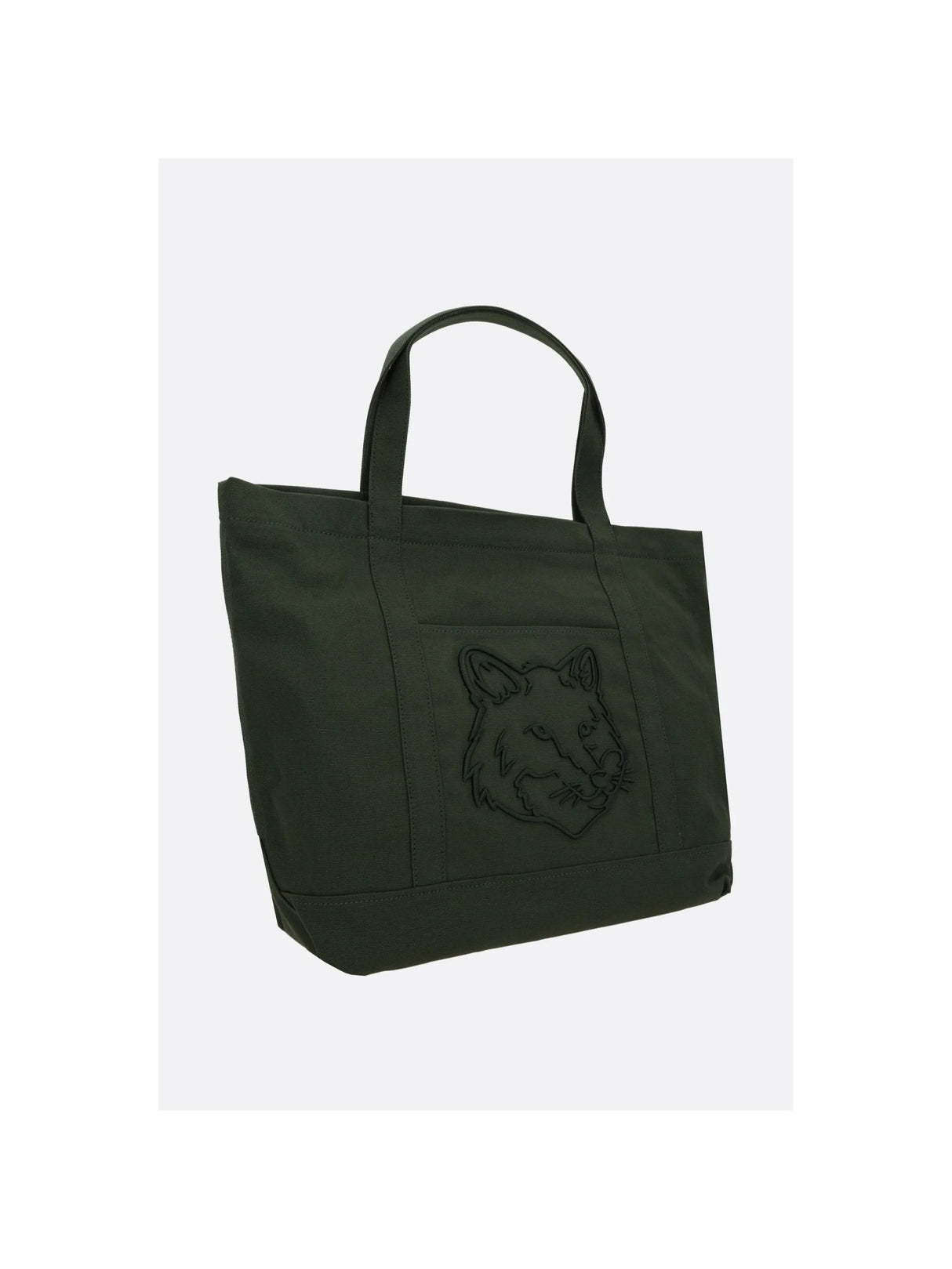 Fox Head Large Canvas Tote Bag-MAISON KITSUNÉ-JOHN JULIA