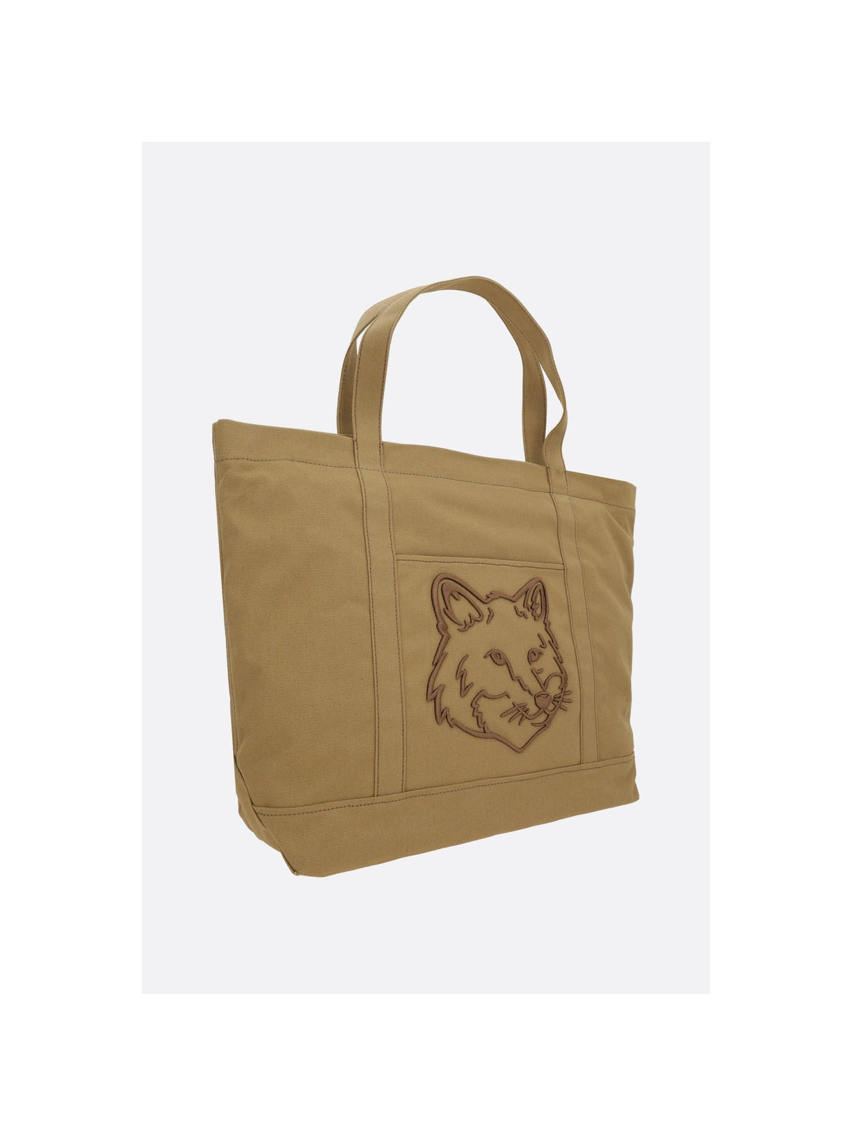 Fox Head Large Canvas Tote Bag-MAISON KITSUNÉ-JOHN JULIA