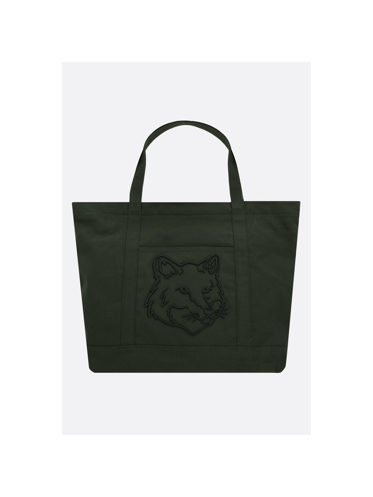 Fox Head Large Canvas Tote Bag-MAISON KITSUNÉ-JOHN JULIA