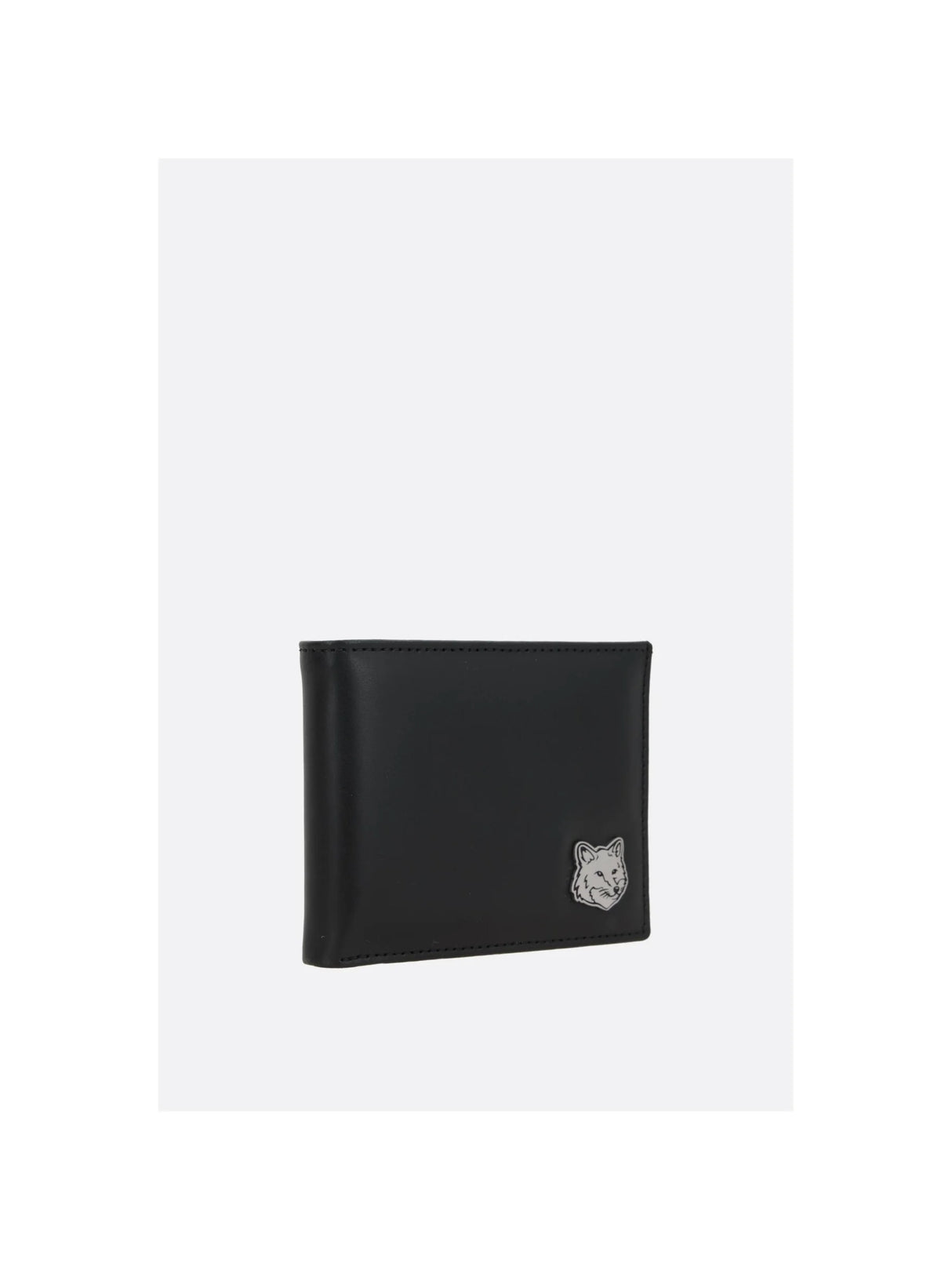 Fox Head Leather Billfold Wallet-MAISON KITSUNÉ-JOHN JULIA