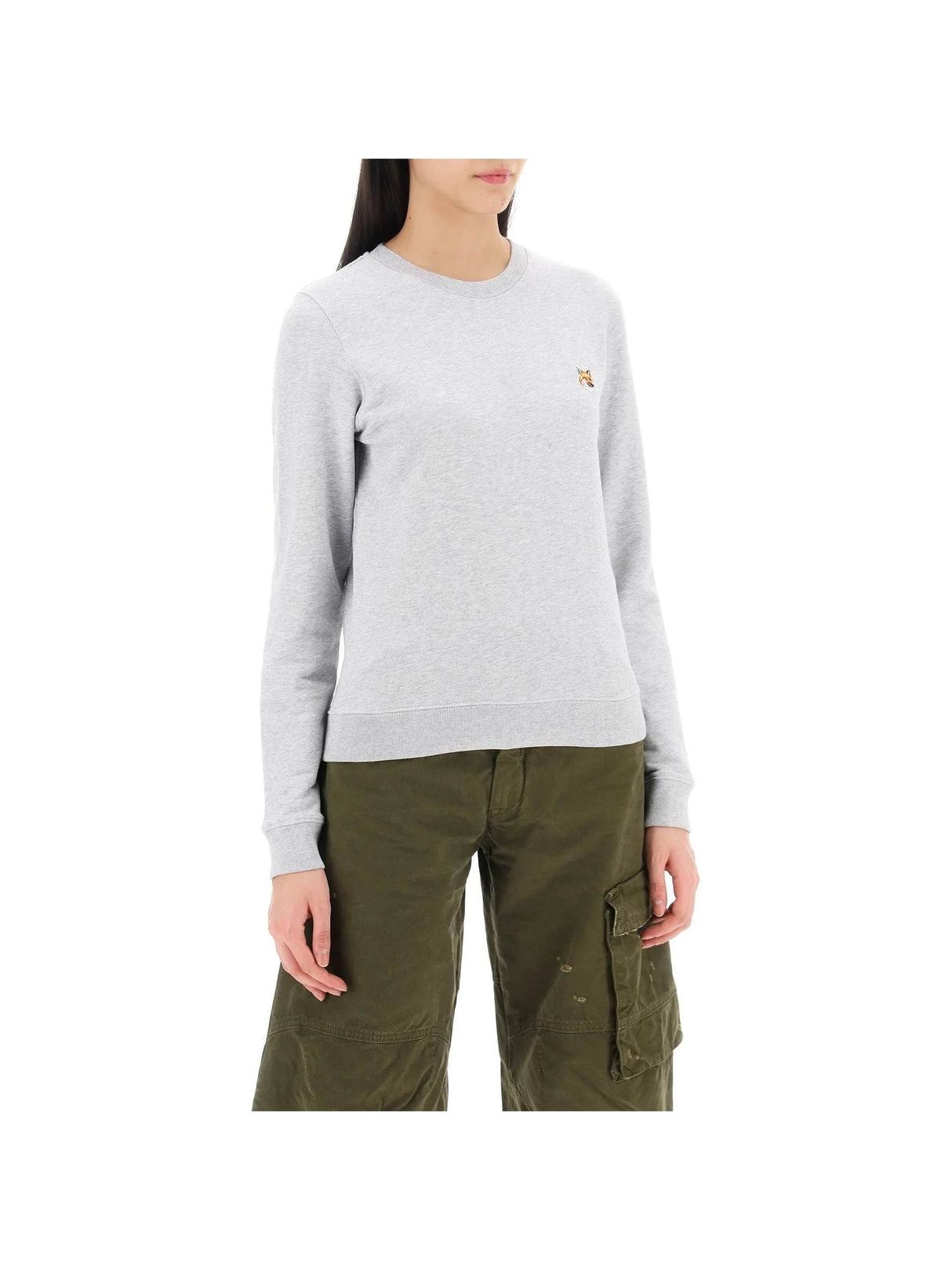 Fox Head Cotton Sweatshirt-MAISON KITSUNÉ-JOHN JULIA