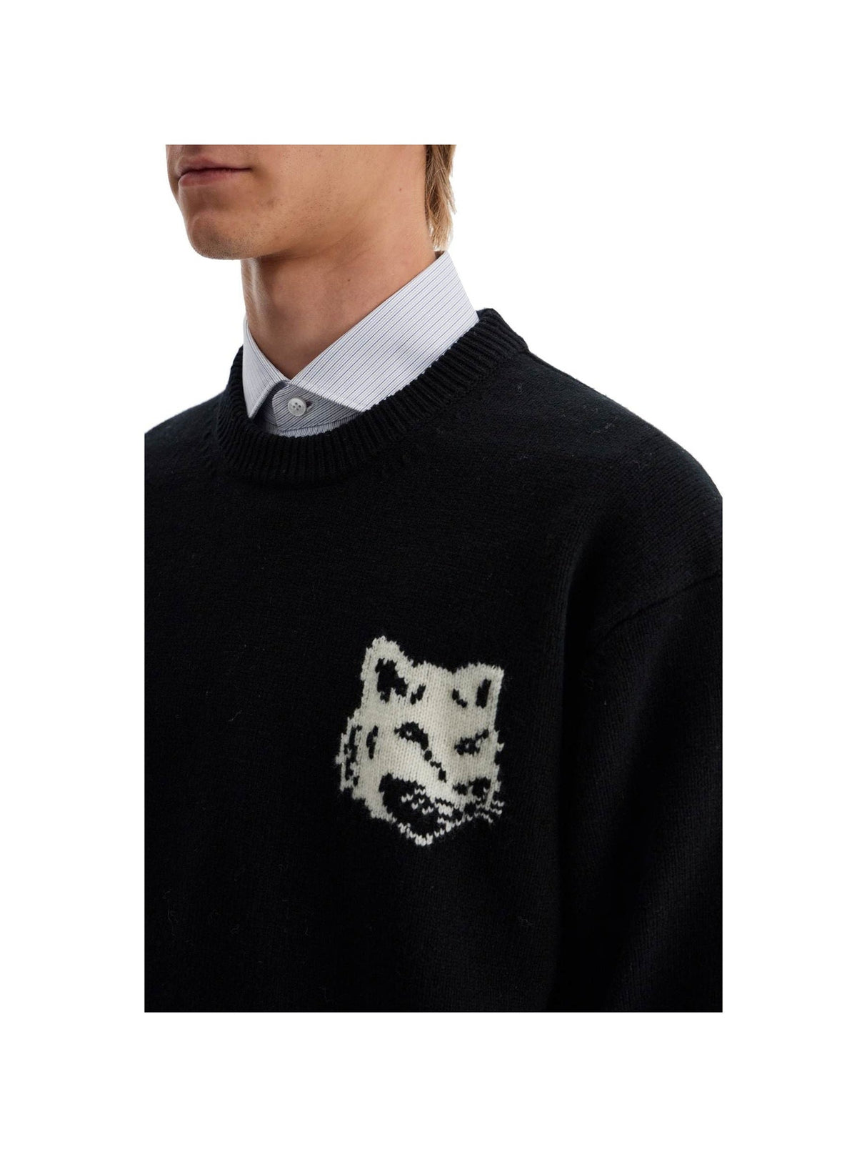 Fox Head Wool Sweater