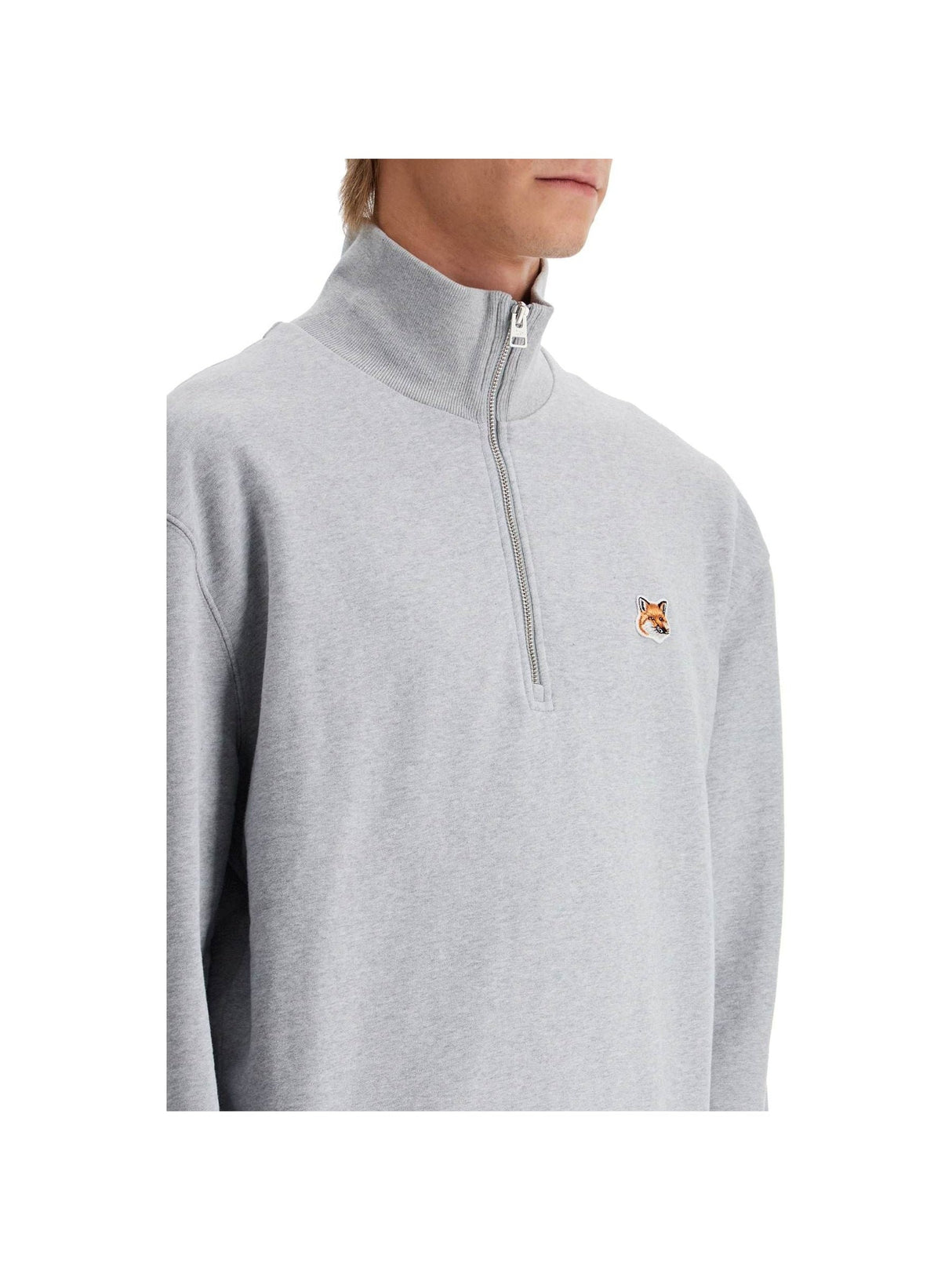 Half-zip Sweatshirt With Fox Head