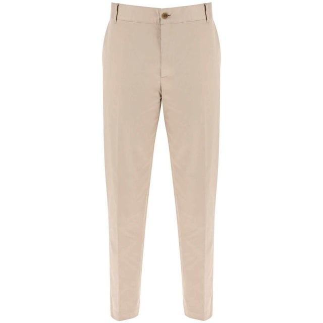 Light Beige Cotton Gabardine Chino Pants MAISON KITSUNE JOHN JULIA.