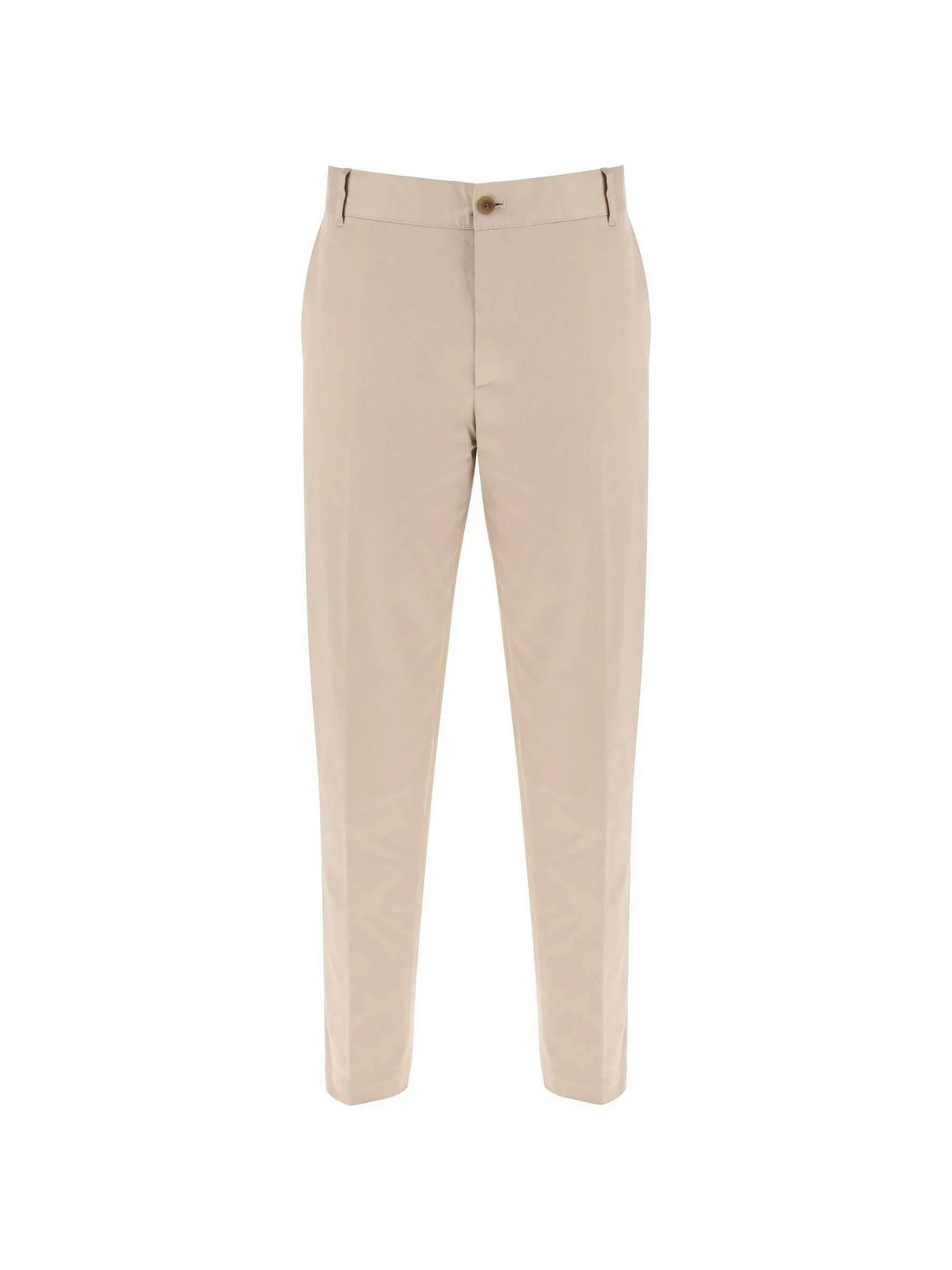 Light Beige Cotton Gabardine Chino Pants MAISON KITSUNE JOHN JULIA.