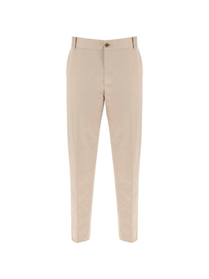 Light Beige Cotton Gabardine Chino Pants MAISON KITSUNE JOHN JULIA.