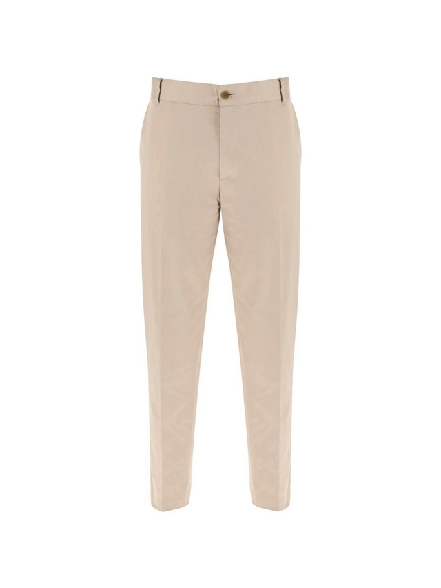 Light Beige Cotton Gabardine Chino Pants MAISON KITSUNE JOHN JULIA.