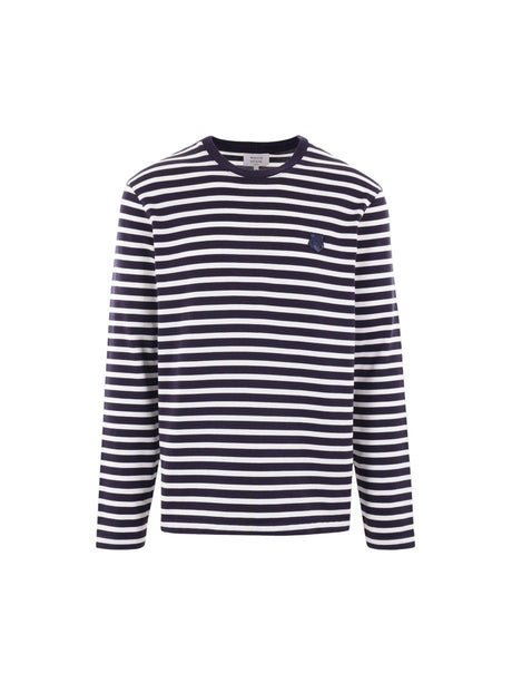 Striped Jersey Long-sleeved T-shirt-MAISON KITSUNÉ-JOHN JULIA