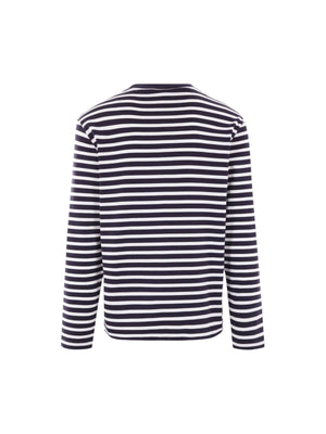 Striped Jersey Long-sleeved T-shirt-MAISON KITSUNÉ-JOHN JULIA