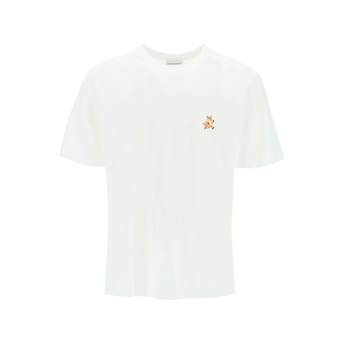 White Speedy Fox Comfort Fit Cotton T-Shirt MAISON KITSUNE JOHN JULIA.