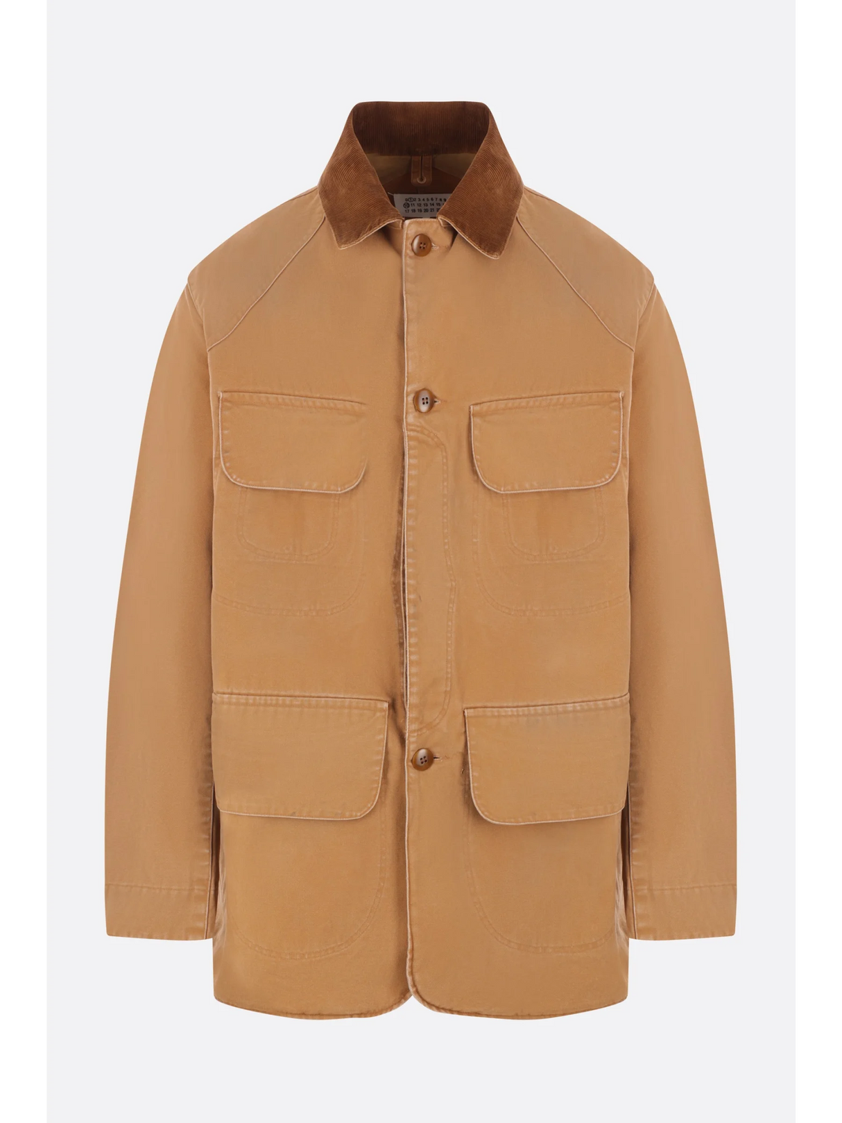 Corduroy Collar Canvas Caban