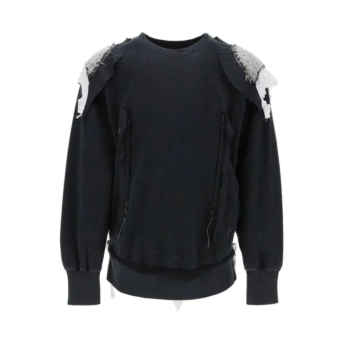 Charcoal Black Inside Out Cotton Sweatshirt MAISON MARGIELA JOHN JULIA.