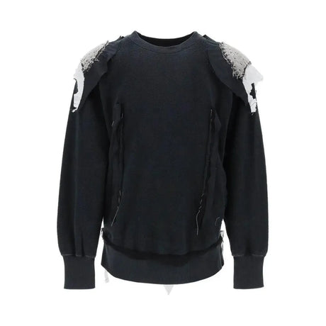 Charcoal Black Inside Out Cotton Sweatshirt MAISON MARGIELA JOHN JULIA.