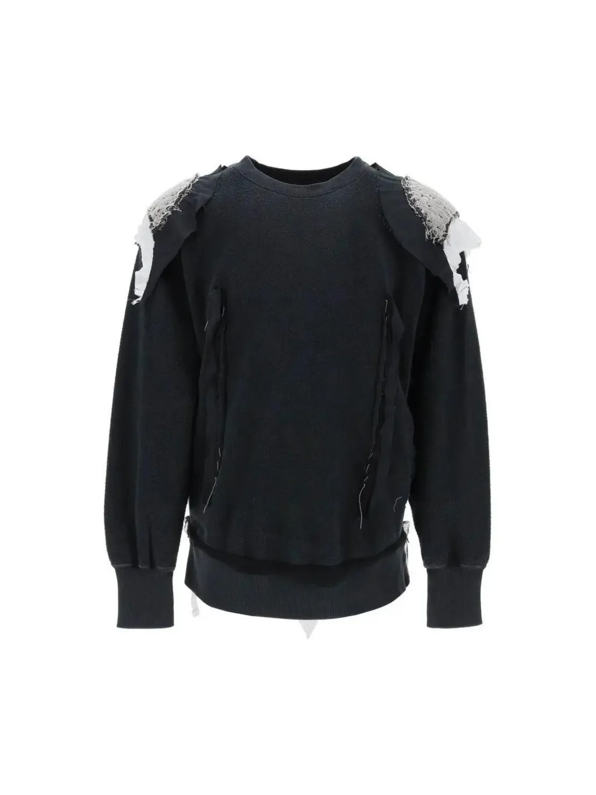 Charcoal Black Inside Out Cotton Sweatshirt MAISON MARGIELA JOHN JULIA.