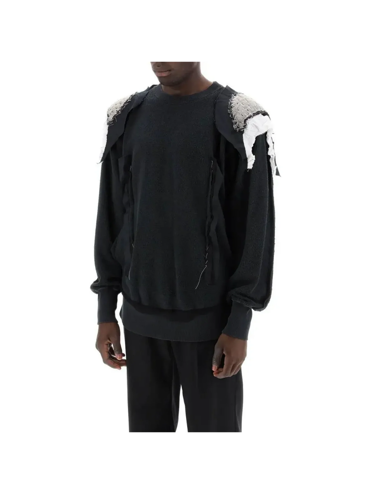 Charcoal Black Inside Out Cotton Sweatshirt MAISON MARGIELA JOHN JULIA.