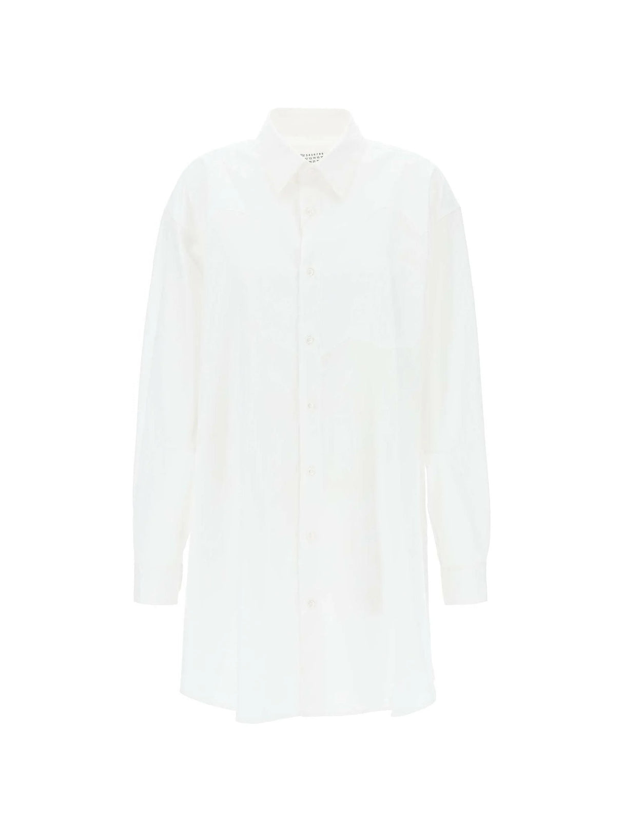 White Cotton Poplin Western Yoke Shirt Dress MAISON MARGIELA JOHN JULIA.