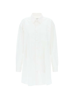 White Cotton Poplin Western Yoke Shirt Dress MAISON MARGIELA JOHN JULIA.