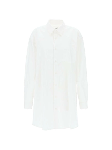 White Cotton Poplin Western Yoke Shirt Dress MAISON MARGIELA JOHN JULIA.