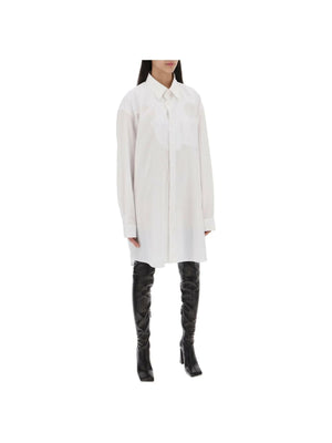 White Cotton Poplin Western Yoke Shirt Dress MAISON MARGIELA JOHN JULIA.