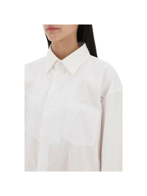 White Cotton Poplin Western Yoke Shirt Dress MAISON MARGIELA JOHN JULIA.